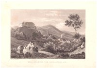Blankenburg (Harz): Stadt und Schloß von Osten, 1838 (aus: Wigand "Wanderung durch den Harz")
