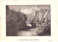 Bodetal: Bodekessel mit Teufelsbrücke, 1841 (aus: Hübenthal "Borussia")
