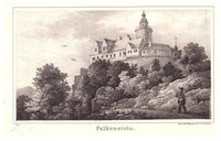 Falkenstein: Burg von Südosten, 1840 (aus: "Thüringen und der Harz")