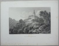 Falkenstein: Burg von Südosten, 1827 (aus: Jennings "Scenery")