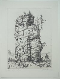 Schierke: Feuersteinklippe, von Christian Hallbauer, 1923