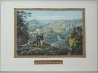 Okertal: Aussicht von den Ahrensberger Klippen, 1855 (aus: Brückner "Harz-Album 4")