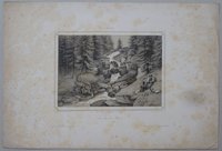 Steinerne Renne: Bach mit Wasserfall, 1838 (aus: Schroeder "Der Harz") unkoloriert