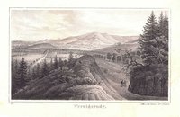 Wernigerode: Stadt von Norden vom Ziegenberg, 1840 (aus: "Thüringen und der Harz")