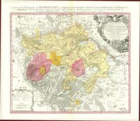 Landkarte des Fürstentums Halberstadt sowie der Grafschaften Regenstein, Wernigerode, Blankenburg und des Stifts Quedlinburg und der Herrschaft Schauen 1750
