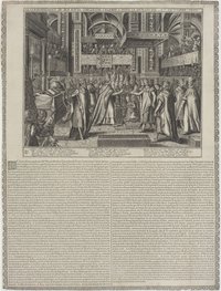 LE COURONNEMENT DU ROY LOUYS TREZIESME CELEBRE A REIMS LE DYMANCHE. 17. OCTOBRE. 1610.