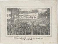 Leichenbegängniß der in Berlin Gefallenen/ am 22. März 1848.