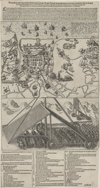 Warhafftige und eygentliche abbildung der stercke Stadt Ostende samptlich (...) Anno 1604. ist belegert.