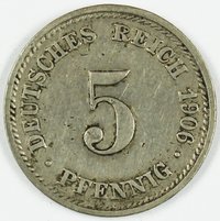 5 Pfennig, 1907, Deutsches Reich (2x)