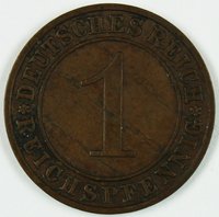 1 Rentenpfennig, 1927, Deutsches Reich (1x)