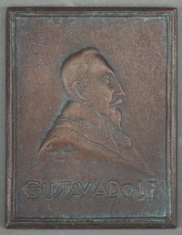 Bronzeplakette Gustav II. Adolf, König von Schweden