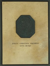 Bronzeplakette Johann Christoph Friedrich GutsMuths