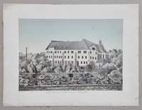 Ansicht Weißenfelser Kloster St. Klaren, 1861