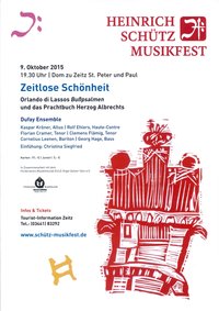 Plakat "Zeitlose Schönheit. Heinrich Schütz Musikfest"