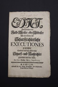 Verbot, dass Exekutionen von Abdeckern getan werden