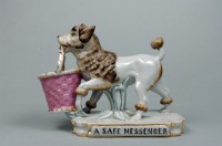 Figur: "A SAFE MESSANGER" (Hund mit Korb)