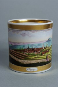 Tasse mit der Darstellung einer Ansicht der Stadt Pößneck