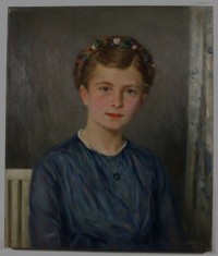 Clara Walther: Porträt eines jungen Mädchens. 1919