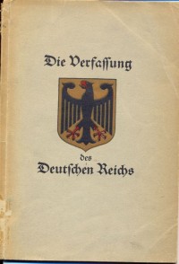 "Die Verfassung des Deutschen Reichs" vom 11. August 1919