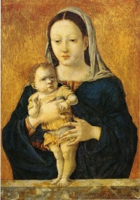 Marco Zoppo (Marco de Rugerie): Madonna in Halbfigur mit Kind. Um 1465