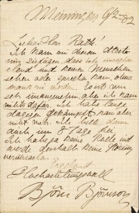 Brief: Björn Björnson an Ludwig Chronegk, 06. 02. 1882