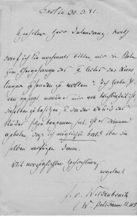 Brief: Ernst v. Wildenbruch an Ludwig Chronegk, 30. 03. 1881