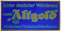 Reklameschild "Altgold" von Theodor Schulze & Co.