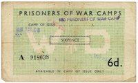 Geldschein der englischen Kriegsgefangenenwährung