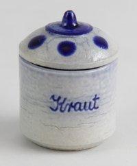 Dose mit Deckel (Miniatur), Westerwälder Keramik