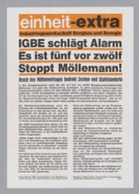 "IGBE schlägt Alarm. Es ist fünf vor zwölf. Stoppt Möllemann!"