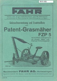 Patent-Grasmäher FZP