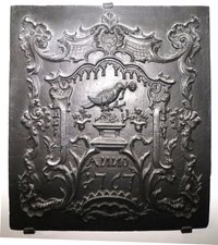 Ofenplatte mit Rokoko-Ornament 1767