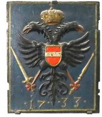Ofenplatte Habsburger Wappen 1733