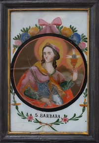 S. Barbara - Hinterglasbild