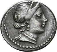 Denar des L. Cornelius Sulla mit Darstellung eines Füllhorns