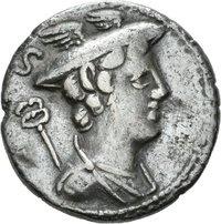 Denar des C. Mamilius Limetanus mit Darstellung des Odysseus