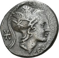 Denar des Q. Lutatius Cerco mit Darstellung einer Galeere