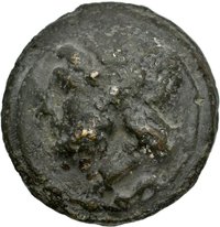 Semis der Römischen Republik mit Darstellung eines Schiffsbugs