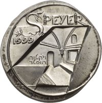 Medaille von Victor Huster auf das rituelle jüdische Bad Speyer