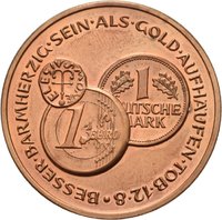 Medaille von Victor Huster auf die Einführung des Euros