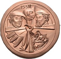 Medaille von Victor Huster auf 475 Jahre Reformation in Esslingen