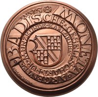 Medaille von Victor Huster auf 90 Jahre Badische Gesellschaft für Münzkunde Karlsruhe