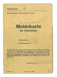 "Anschluss- Meldekarte für Arbeitslose"