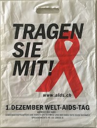 Einkaufstüte „Tragen Sie mit! 1. Dezember Welt-Aids-Tag“