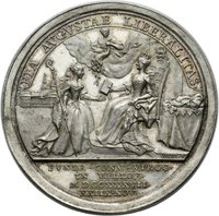 Medaille auf die Gründung des Jungfrauenstifts Walloe