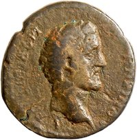 Bronzemünze aus Kyzikos (Mysien) für Antoninus Pius