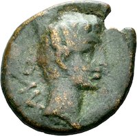 Bronzemünze aus Parium (Mysien) für Augustus