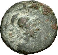 Bronzemünze aus Ilion (Troas) mit Darstellung des Augustus