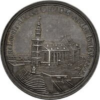 Silberabschlag der Medaille der Reichsstadt Schwäbisch Hall auf die Wiederherstellung der Saline, 1716