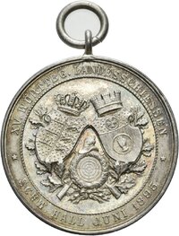 Medaille auf das 15. Württembergische Landesschießen in Schwäbisch Hall, 1895